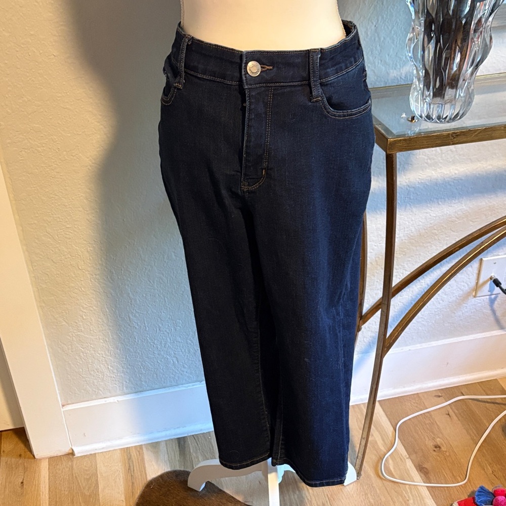 St John’s Bay cropped dark wash jeans size 14